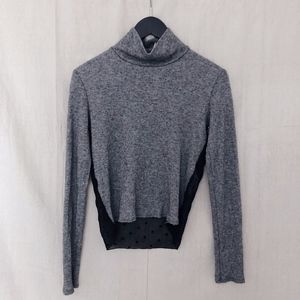 See by Chloe Turtle Neck with Mesh Polka Dot Back